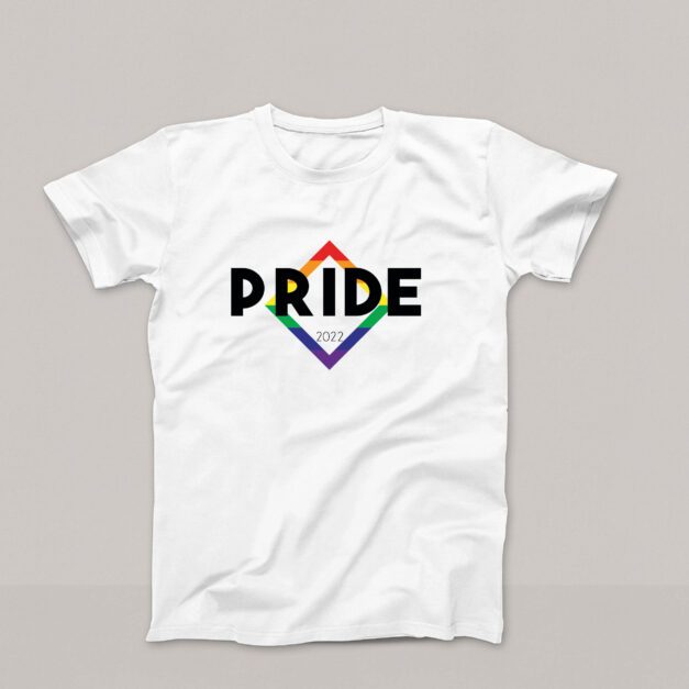 T-shirt Pride 2022 avec losange rainbow